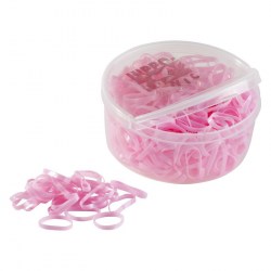 Резинки для гривы силиконовые (коробка), арт.306777-013. Цвет розовый.